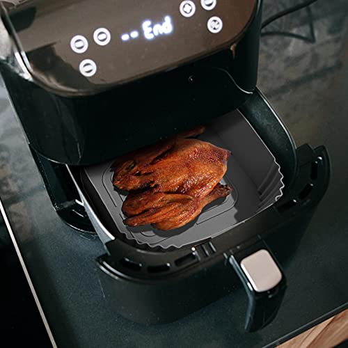 Air Fryer Silicone Quadrado | Assadeira reutilizável Air Fryer Silicone Pot Bowl Basket - Substituiç