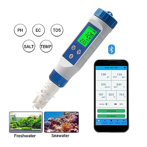 Testeur d'eau Bluetooth 0.1-200ppt précis pour sel et piscine