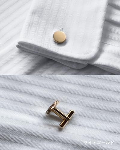 [TAVARAT] Cufflinks for Men Knurling Black Silver Tps-1733