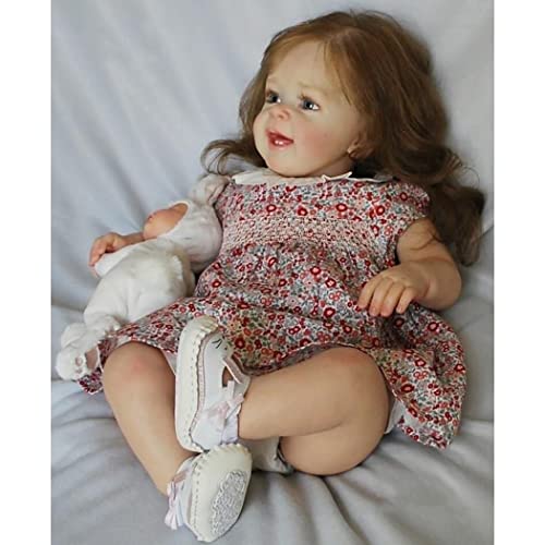 Cakunmik 24-Zoll-Reborn-Puppen, Mädchen-Vollsilikonkörper-Neugeborenen-Baby-Puppe, lebensechte, wirklich weiche Haptik… – Bild 3