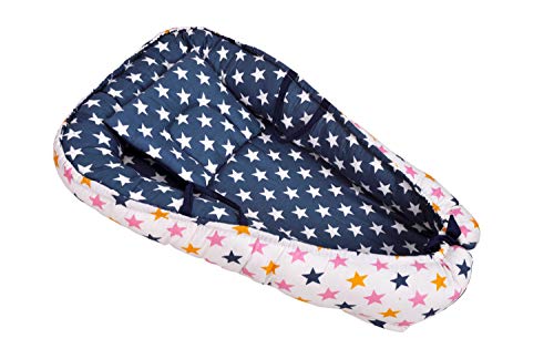 Image of by Urban Space 100% Cotton Reversible Baby Bedding Set with Pillow, Warm Bedding, Blue Star