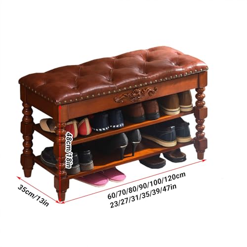 Banc de rangement à chaussures d'entrée pour vestibule épuré