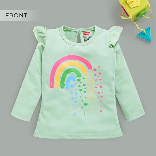 Image of LuvLap Baby Girls 100% Cotton Full Sleeve Girls Top, Pack of 02