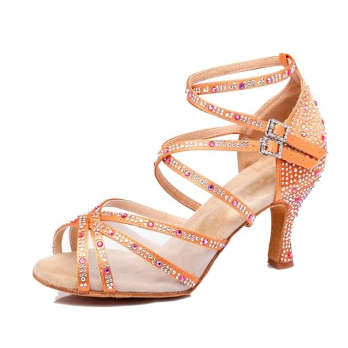 Sandales bout ouvert marron femme en taille 36 avec talon haut de 7.5cm haut de gamme