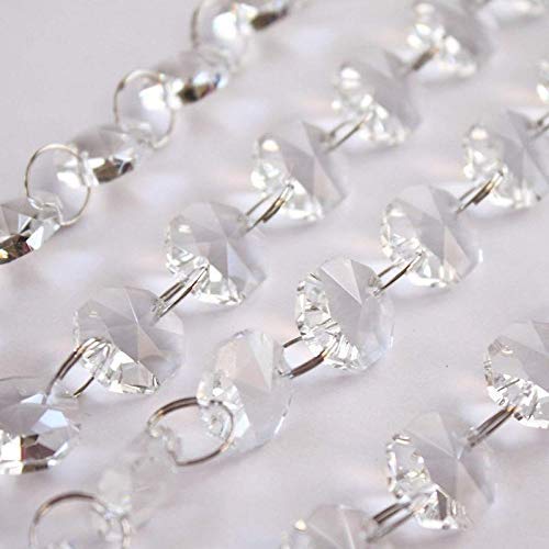 K K Enterprises 14mm 10 Metre Transparent White Octagonal Strings Bead Round Crystal Curtain (B0CJZ6DQSQ) Amazon Price History, Amazon Price Tracker