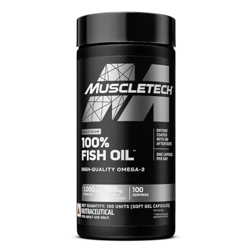 Muscletech Platinum 100% Fish Oil For Men And Women, 1000Mg Omega 3 With 180 Mg Epa & 120 Mg Dha for Heart, Joints & Brain Health, 100 Softgels (B0CT5HS6KG) Amazon Price History, Amazon Price Tracker