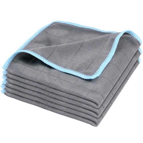 3 Unidades Bayetas Microfibra de Carbono, Bayetas de Fibra de Carbono, 30 X 30 cm Paños de Cocina, Paños de Limpieza Magico, Sin Marcas Trapos, para Ventanas, Espejos, Coches, Superficies Lisas