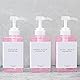GOYISEE Nachfüllbare Shampoo- und Conditioner-Flaschen für Duschwand, Shampoo- und Conditioner-Spender mit Pumpe, ohne Bohren, 3 Flaschen, Rosa