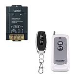 COLOROCK Remote Control Switch, AC100V/110V/220V/230V/240V RF Remote Light Switches for Pump Security Systems Door Curtain Gate Barriers with 1600ft Long Range (100V-240V-30A Relay/2 Remote)