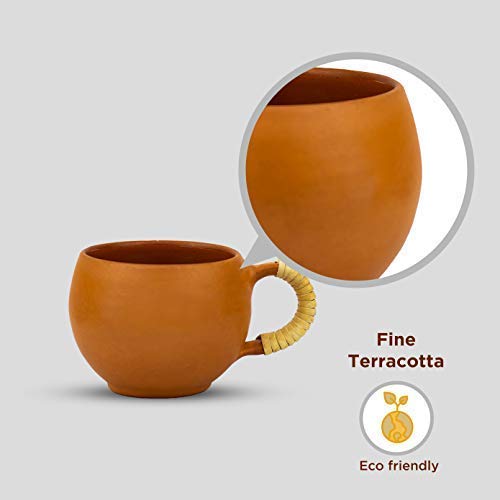 Rare Planet Terracotta Chai Cup - Set of 4, Multicolour 4