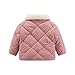 JELEUON Little Girls Boys Fur Trim Winter Warm Button Pocket Down Jacket Coat Windproof Puffer Outerwear 100