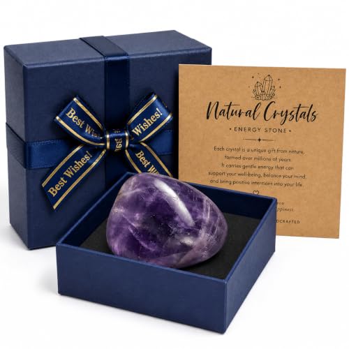 Image of Premium Single Natural Crystal Stone in Gift Box, Spiritual Healing Reiki Stones Gifts