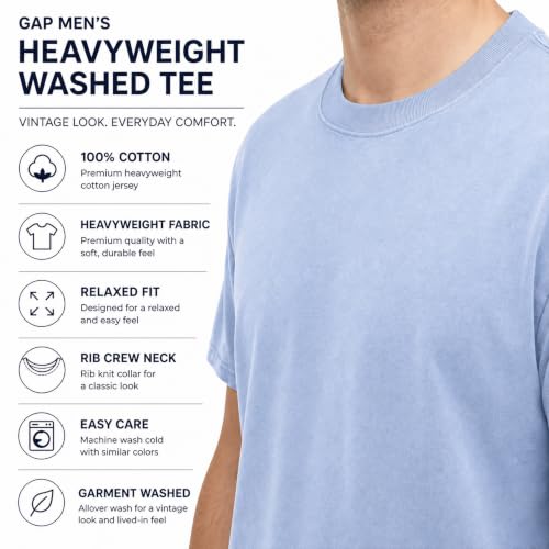 Image of Gap Mens Everyday Soft Crewneck T-Shirt Tee
