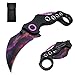 ALBATROSS EDC Cool Spring Assisted Folding Pocket Knives Tactical Sharp Raptor Claw Knife(Purple)