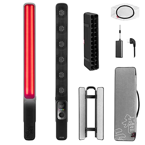 ZHIYUN FIVERAY F100 Comb Black, Handheld Light Wand Led Video Stick Light,100W RGB 2700K~6200K Stand for Studio Photography, Live Streaming, Interviewing, Vlogging