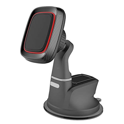 Image of IWIO Magnetic Windscreen/Dashboard Car Universal Mobile Cradle Phone Holder compatible with Vodafone Smart First 7 - BLACK