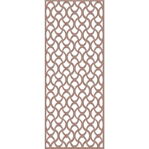 Image of Resort Decorative Pierced Fretwork Wood Wall Panels, 33 3 /8 inchW x 84 3 /8 inchH x 3 /8 inchT, Walnut