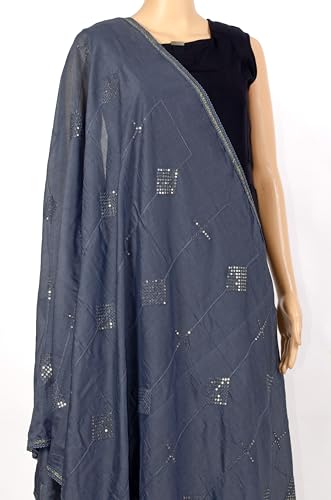 Chandrakala Cotton Blend Dupatta for Women, Shawl Scarf Wrap Chunni (D286-P)2