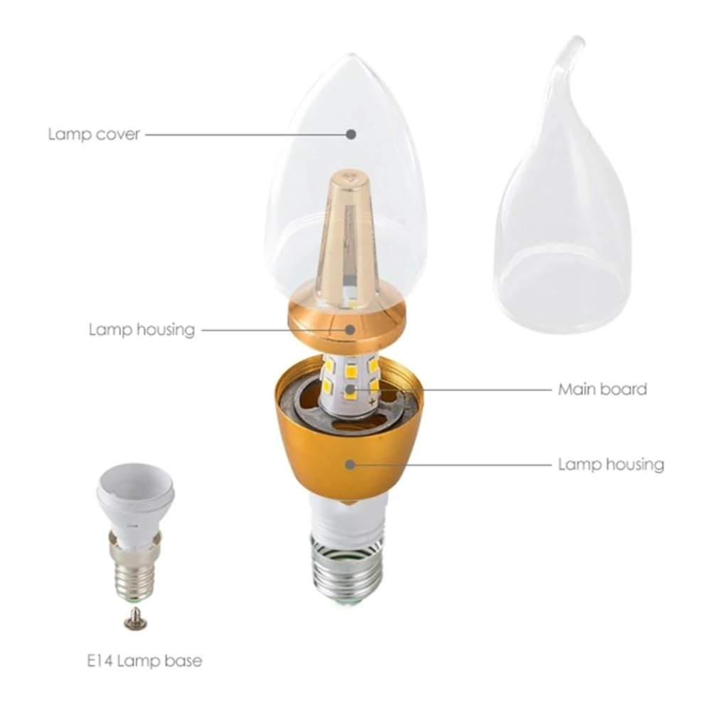 10Pièces 7W E14 Ampoule De Maïs LED Lampe À Économie D'Énergie Bougie Ampoule Spotlight Lampe Suspendue Hôtel Lampe Décoration Maison Cuisine Lampe De Table,Cold white