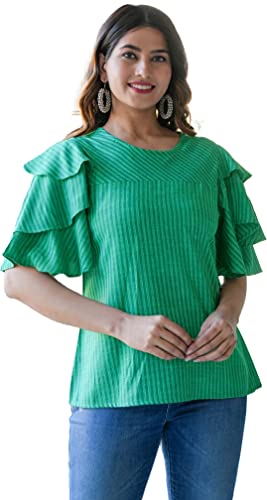 Image of Yash Gallery Women's Rayon Regular Fit Top
