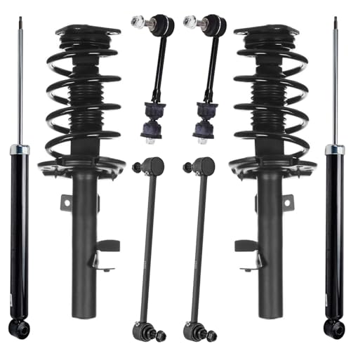 Image of Detroit Axle - AWD 8pc Suspension Kit for 2014 Ford Escape [2.0L], 2 Front Complete Struts with Coil Spring Assembly 2 Rear Shock Absorbers 4 Front Rear Sway Bar End Links Replacement