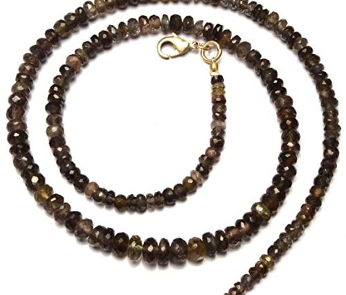 Chrysoberyl oeil de chat naturel en perles rondelles facettées 4-7mm de qualité gemme pour bijoux