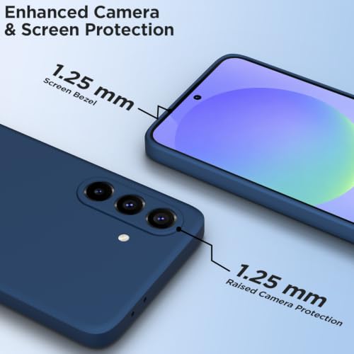 Image of Outlouders Back Cover for Samsung Galaxy A36 5G | Camera Protection | Durable Soft Matte Silicone Bumper Case (Blue)