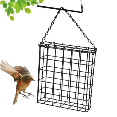Wildvogel- Suet- Kuchen- Futterkäfig, Metallgeflecht Zum Aufhängen Für Den Außenbereich, Garten, Kugelfinken, Kardinalmeise, Drosseln, Terrassenhof- Dekoration | Robuster Draht Zum Füttern-8