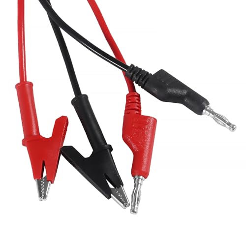 Image of 2pcs Banana Plug to Alligator Clip Test Leads 1000V 15A Multimeter 4mm Banana Plug Test Probe Lead Wire Cable for Multi-Meter Electrical Test Jumper Wire