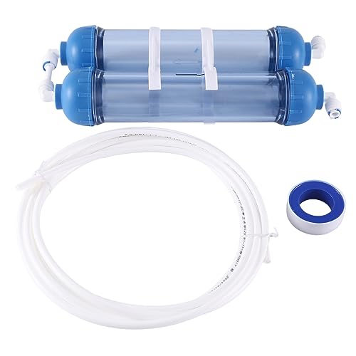 Swiixxer Filtro de agua 2 unidades T33 cartuchos carcasa DIY T33 cuenco filtro botella 4 piezas grifos filtro de agua para sistema de ósmosis inversa