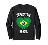 Buscando presentes de Imperatriz Brasil? Este é o presente perfeito para um brasileiro de Imperatriz com a bandeira do Brasil. Um design de Eu Amo Brasil Imperatriz, lembrança do Brasil ou roupa para as férias.