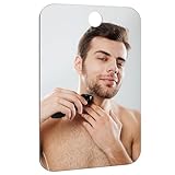 Nyosye Shower Mirror Fogless for Shaving Anti-Fog Frameless Wall Hanging Makeup,11.02' L x 7.87' W,Gainsboro