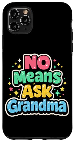 No Means Ask Grandma �ʔ��� �j�̎q�Ə��̎q �c���� �X�}�z�P�[�X iPhone 11 Pro Max �p