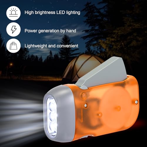 Image of Mudder 24 Pack Hand Crank Flashlight, Light 7