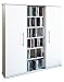 Produktbild VCM Holz CD DVD Stand Regal Schrank Aufbewahrung Standregal Santo Glastür Weiß