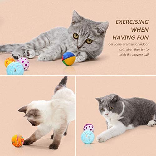 POPETPOP 18Pcs Cat Toys Assortments, Interactive Kitty Cat Ball Toys With Bell, Feather, Crinkle, Plush, Knit For Indoor