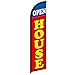 Infinity Republic - Open House (Blue & Red) Windless Full Sleeve Banner Swooper Flag - Perfect for Property Management, Apartments, Realtor Agency etc!