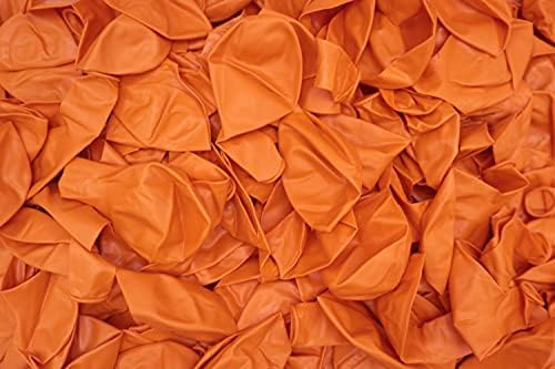 Deuxe Orange Balloons pack of 50 Natural Latex 12 inch Balloons for Perfect Decorations, Birthday, Engagement, Bridal shower,Wedding balloons, Baby Shower, Christenings and Festival Party
