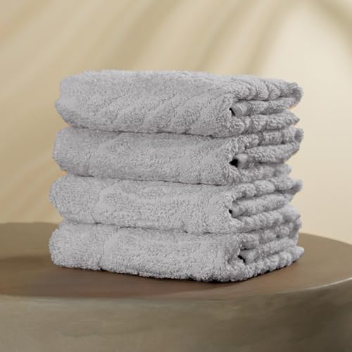 Image of MUSA Banana Face Towels | 400 GSM | Terry Face Towel Set of 4 with Free Bag | Super Soft & Ultra Absorbent Towels for Facewash | Face Towel for Women, Men (Shadow Grey)