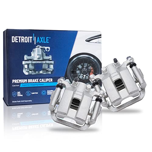 Image of Detroit Axle - Rear Brake Kit for Infiniti G35 Nissan 350Z Murano Quest Disc Brake Calipers w /Brackets Ceramic Brakes Pads Replacement