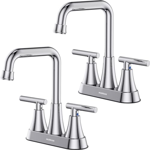 Bathroom Sink Faucet, Hurran 4 inch Chrome Bathroom Faucets for