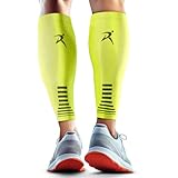 Rymora Calf Compression Sleeves Men Women Shin Splints Running (Pair) (Neon Yellow) (S)