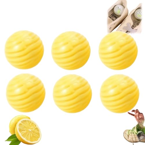 Shoe Deodorizer Balls,Shoe Air Freshener,Shoe Odour Eliminator,Ball Deodorant,Long Lasting Fragrance Shoe Deodorant,Smelly Shoes Odor Remover,Freshener and Deodorizer for Sneakers and Lockers,Lemon