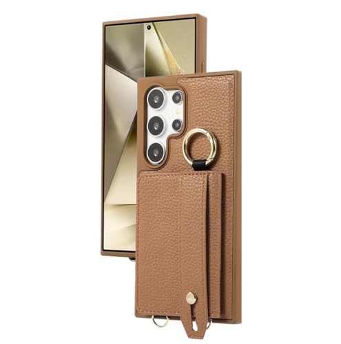 �J�[�h�z���_�[�t���N���X�{�f�B�E�H���b�g�^�X�}�z�P�[�X Samsung�p Galaxy S25 Ultra S24 Fe S23 S22 Plus�Ή� �������[�h�t�����X�g�X�g���b�v ���U�[�J�o�[�iS23 Ultra�p/�u���E���j