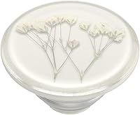 Vista 4 de PopSockets Agarre para Teléfono con Soporte Expandible, Agarre Adhesivo - Flor Prensada Aliento de Bebé