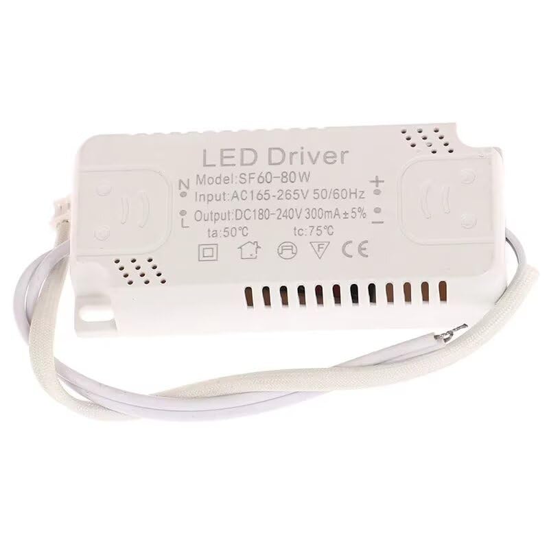 1 x Driver a LED, 300 mA su scheda, 60–80 W, alimentatore a LED, illuminazione per luce LED del conducente