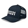 Zip Code 91331 Hat Los Angeles California CA Trucker Hat Embroidered Trendy Snapback Unisex Baseball Cap Navy #3