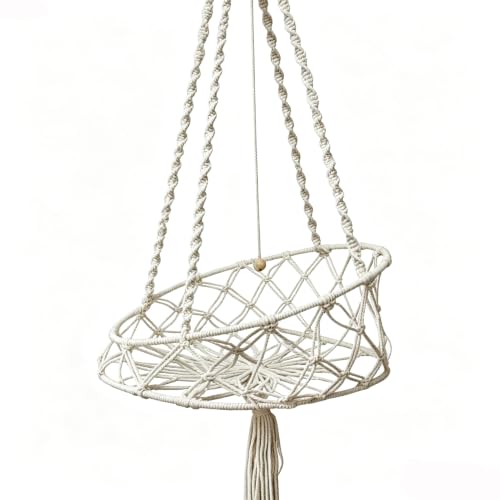CHEYLIZI Hamac à Bascule pour Chat, en macramé | Hamac bohème pour Chats domestiques – Parure de lit Confortable pour Animaux de Compagnie, Chatons, pour Dormir, Jouer, escalader – vue 2