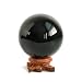 Produktbild Mina Heal Schwarze Obsidian-Kristallkugeln für Fengshui, Meditation, Kristallheilung, Weissagung, Heimdekoration, Schwarze magische Kristallkugel