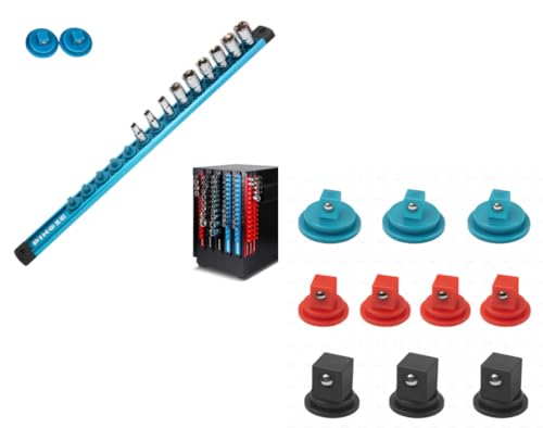 Image of PINOZE 1 /4 inch Magnetic Socket Holder Organizer & Clips